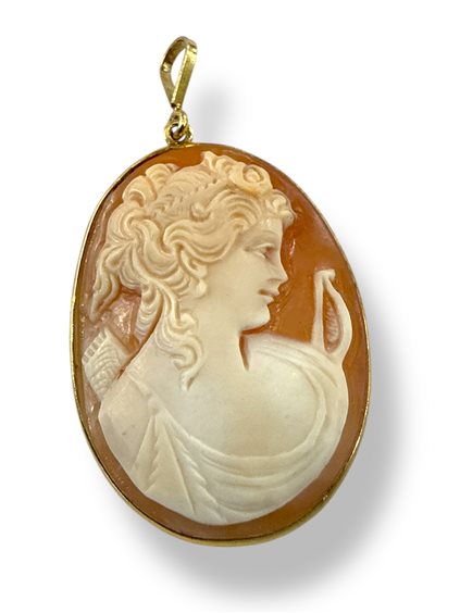 Pendant Mandile 1922 Woman Cammei  in Silver Conchiglia 2MCICM128 - 2MCICM128